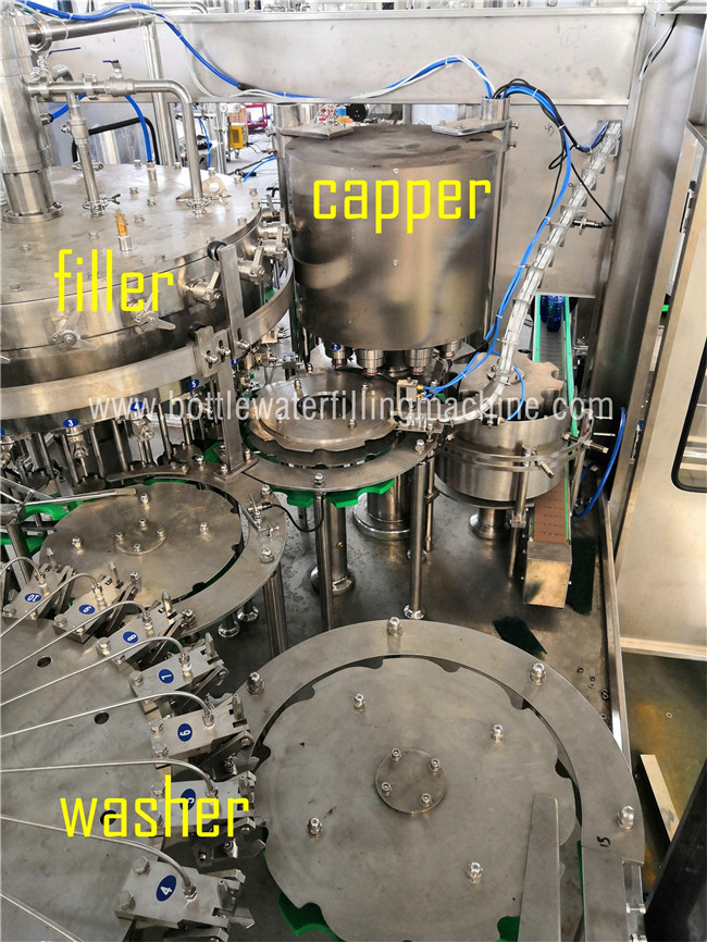 O GV do CE carbonatou a máquina de enchimento da bebida/refresco, planta de engarrafamento da água gasosa 1