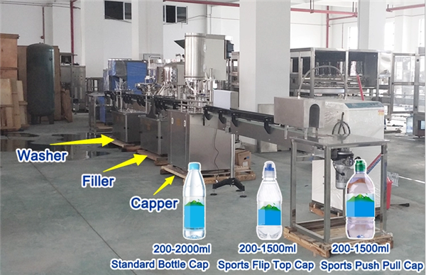 A - A linha de produção completa completa da água de Z inclui a máquina de enchimento da água/o equipamento embalagem da água 5