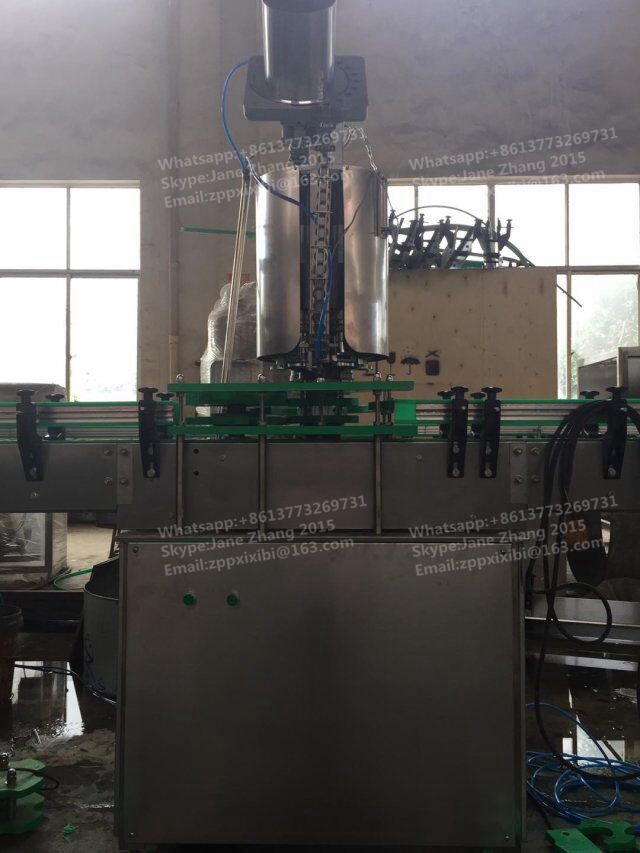 A máquina de engarrafamento de vidro elétrica/carbonatou a linha de produção da bebida 3