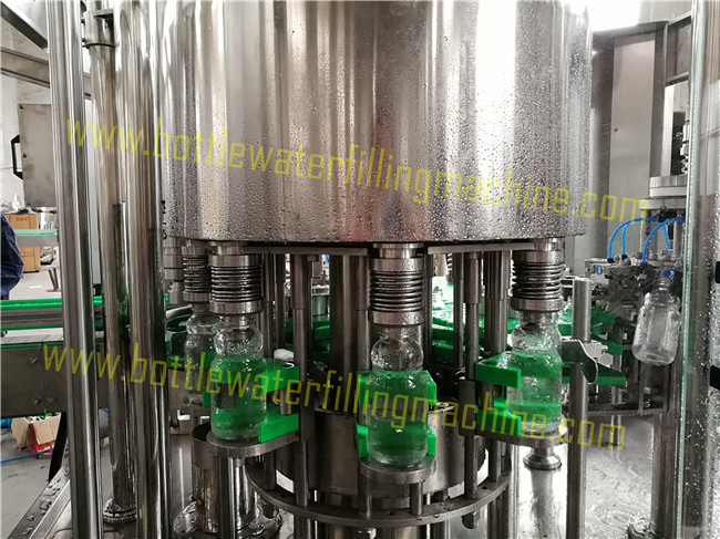 Linha de enchimento combinada do suco e do leite da água, linha de produção da garrafa de vidro de suco de fruto 1