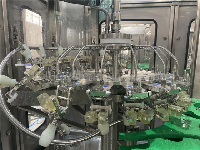 4.88kw 350ml torreta de enxaguadela Rotative de Juice Filling Machine da garrafa de vidro de 25 graus 0
