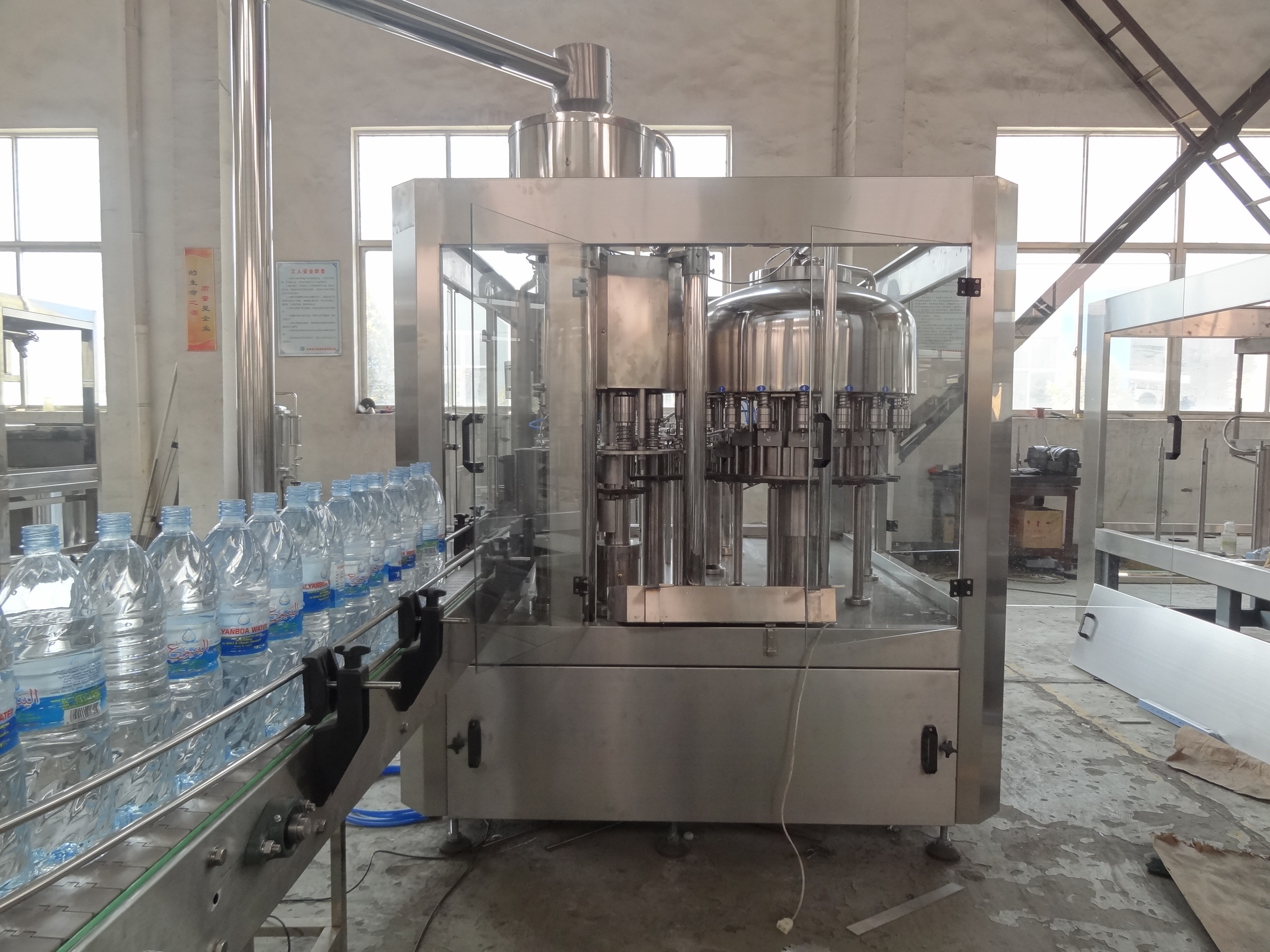 Silvery White Water Bottle Filling Machine Automatic  6.57kw