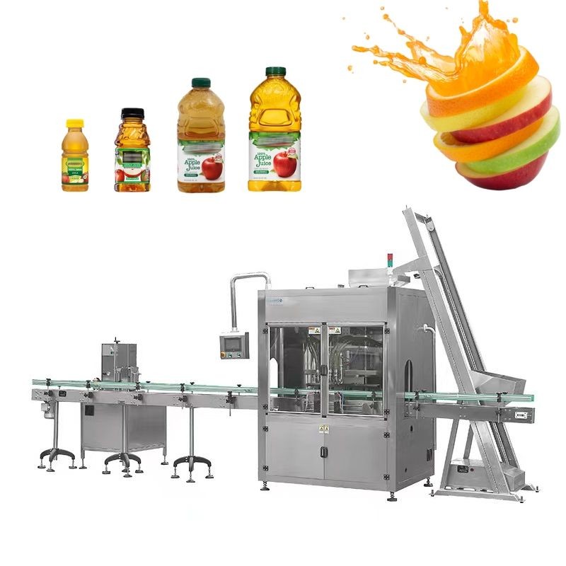 Fruit Juice Hot Filling Packaging Machine Processing Bottling 0.6m³ / Min 2500kg
