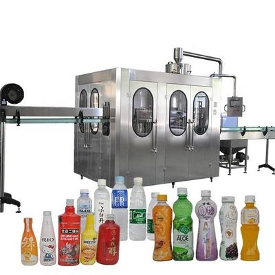 380V carbonatou brandamente o suco automático da energia da cerveja da máquina de enchimento 24000BPH da bebida